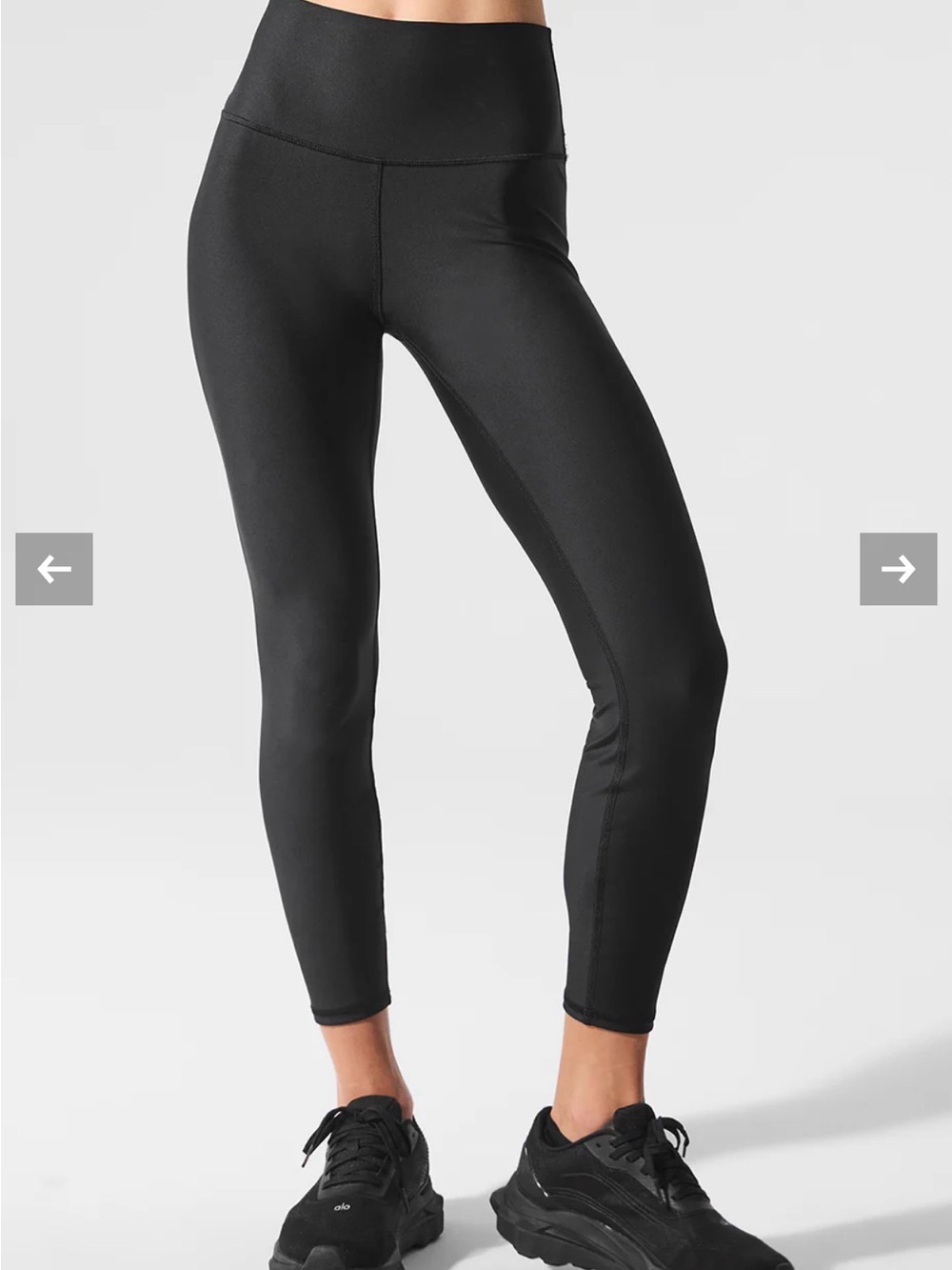 Alo High-Waist Airlift 7/8 Black Leggings - Picture 3 of 8